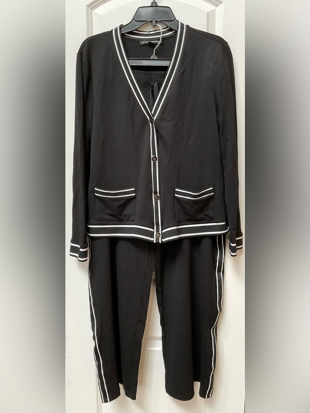 Boston Proper Racerstripe Jacket and Pant Set